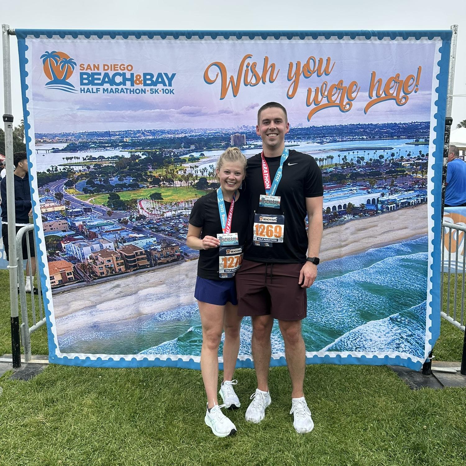 San Diego Beach & Bay Half Marathon 2025! We've ran many races together over the years :)