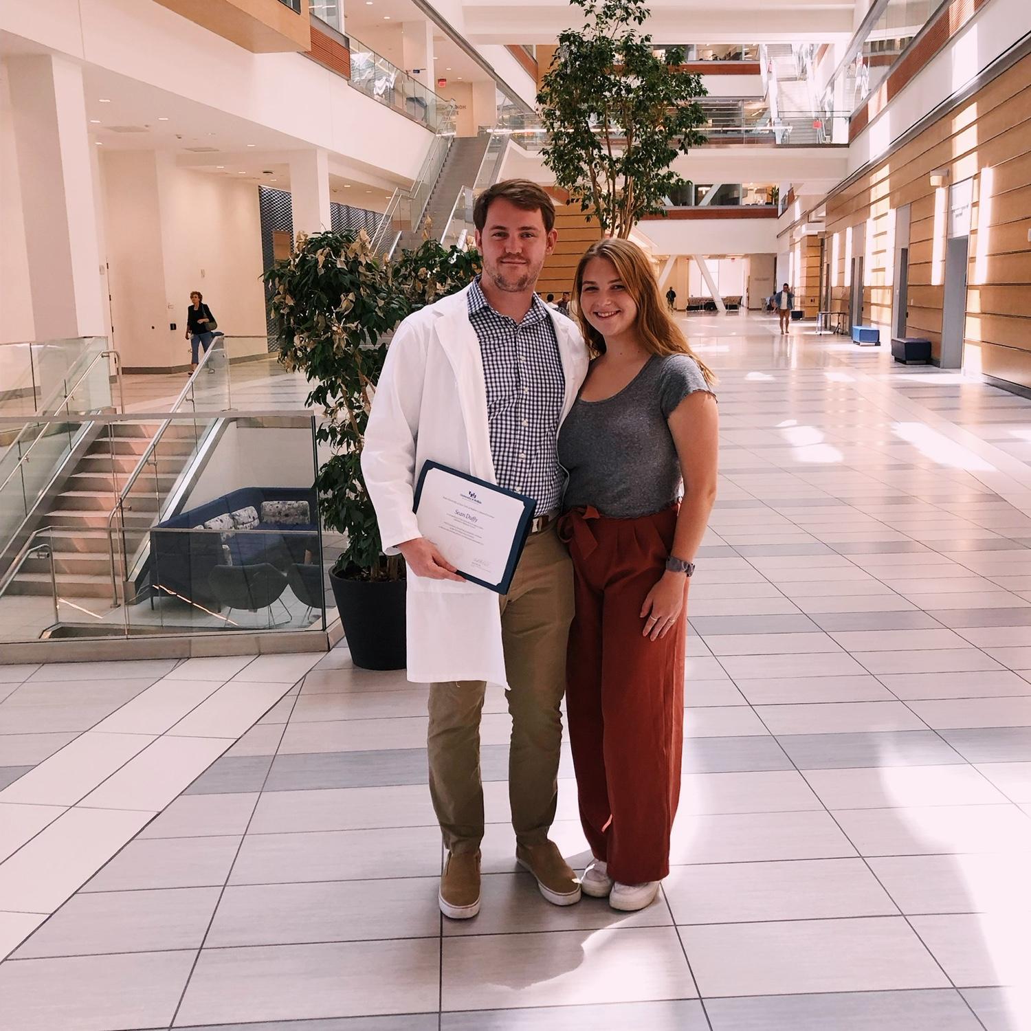 Sean's lab match ceremony at the Jacob's school of medicine