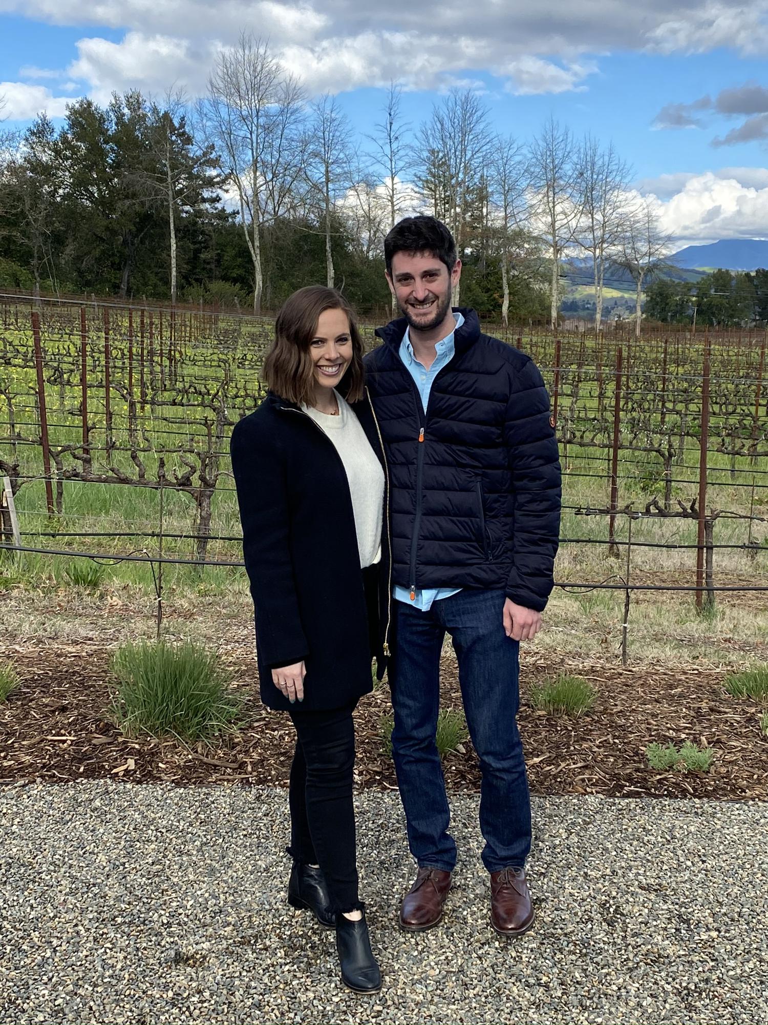 Our first photo together - Healdsburg, CA.