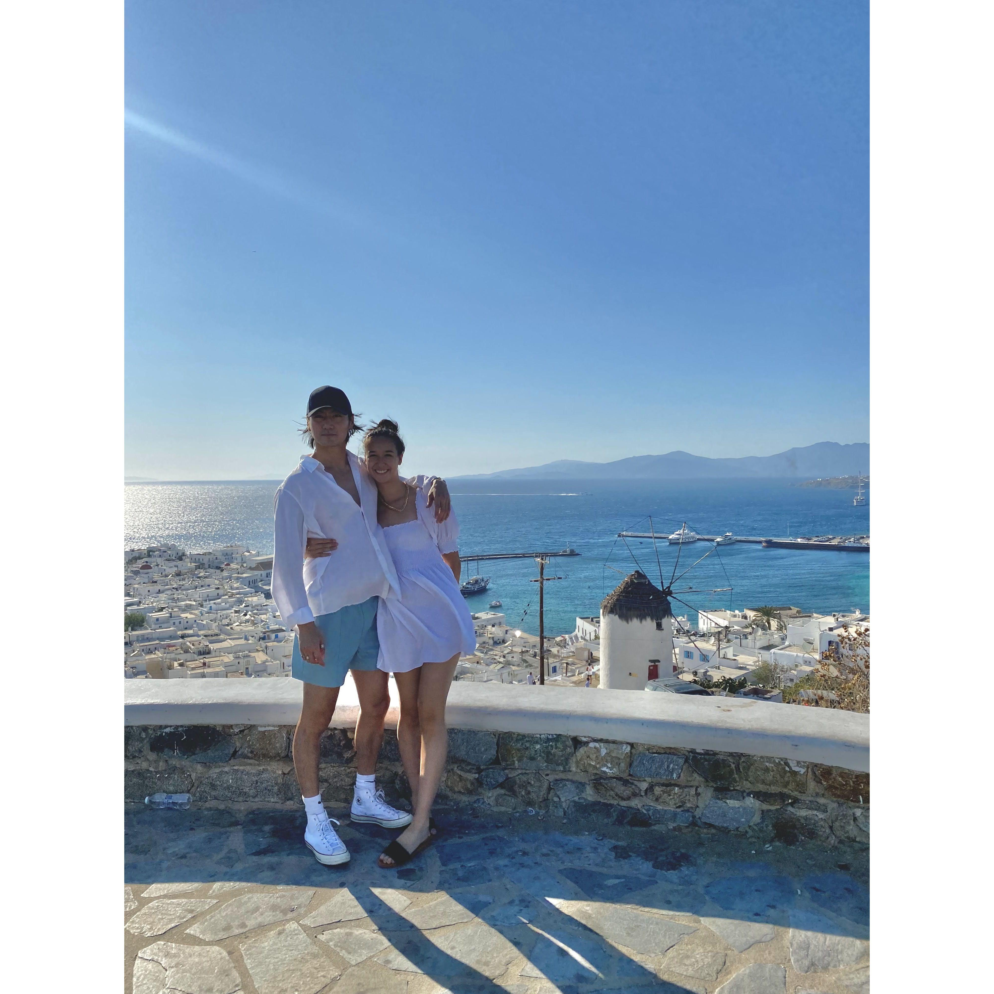 Another shot from our first trip as a couple to Mykonos, Greece.
