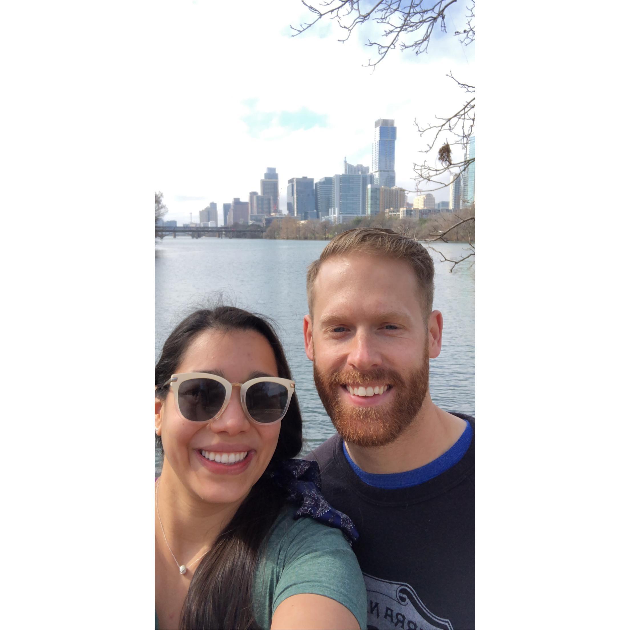 Going for walks in Lady Bird lake in Austin, TX