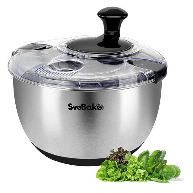 Single Serve Small Salad Spinner - Mini Prep Lettuce Spinner and Dryer With  Measuring Cup - Collander with Fruit and Vegetable Washing Basket Bowl