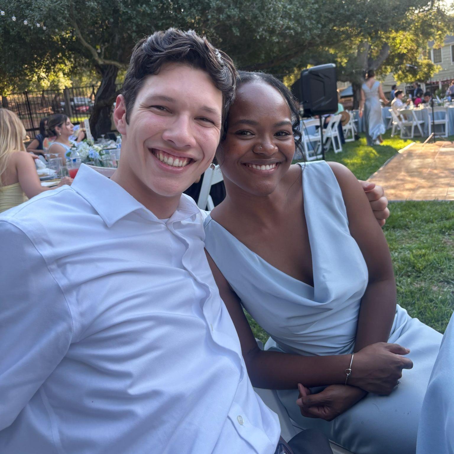 Wesley and I at Gian Luca and Juju Holzer's wedding