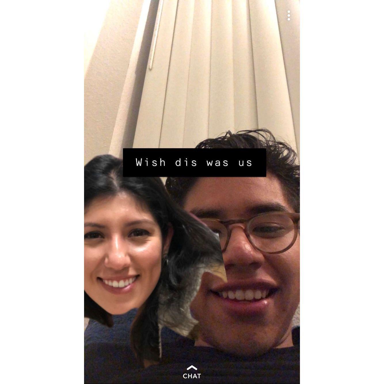 We were long distance for most of our first year together