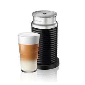 Nespresso Aeroccino 3 One-Touch Non-Stick Milk Frother with Automatic Shut-Off for Hot Milk Foam, Hot Milk, or Cold Froth (Black)