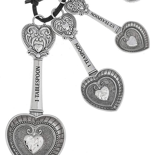 Ganz MSRNG SPNS 4PCSET,ZI Hearts Measuring Spoons