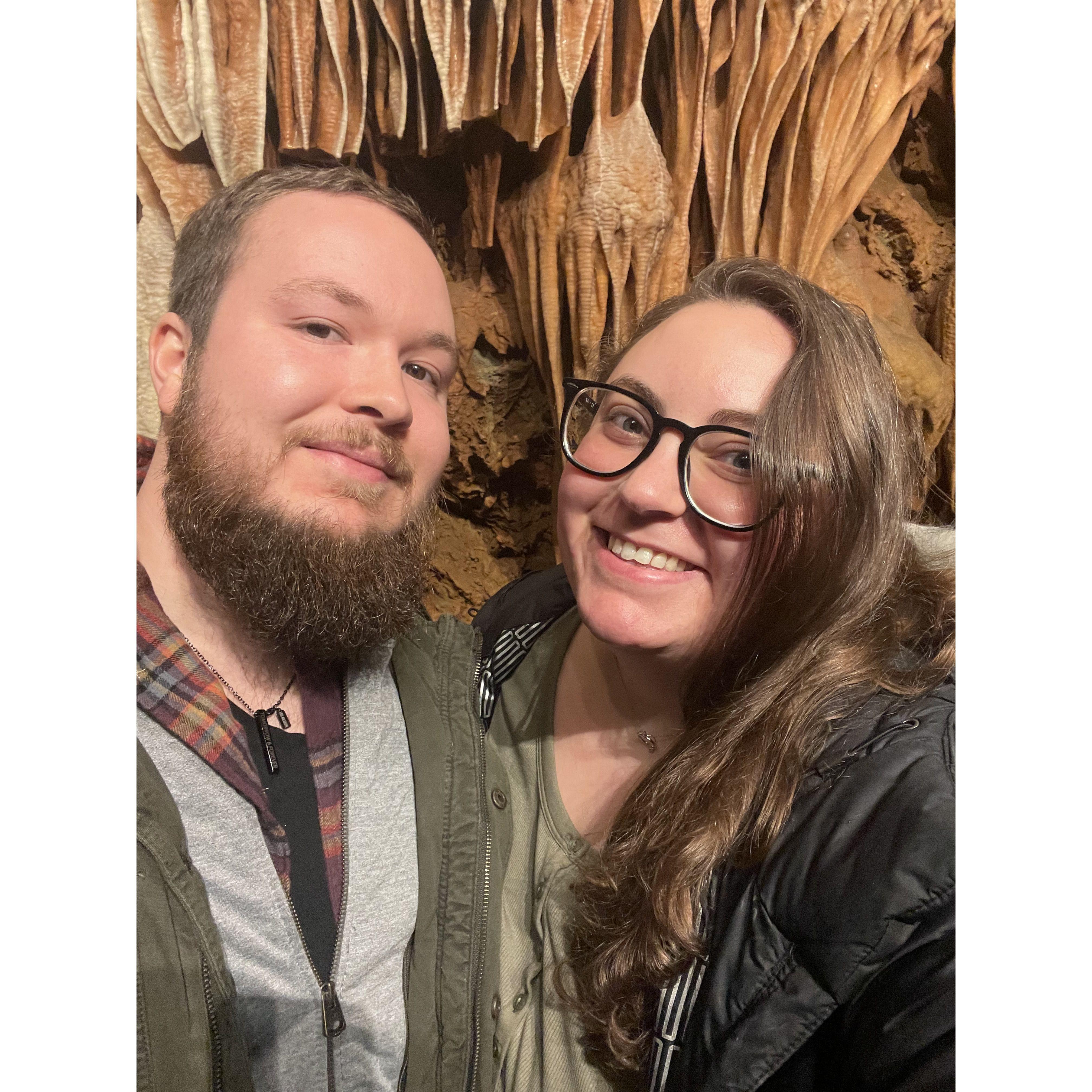 The day after our engagement. Shenandoah Caverns