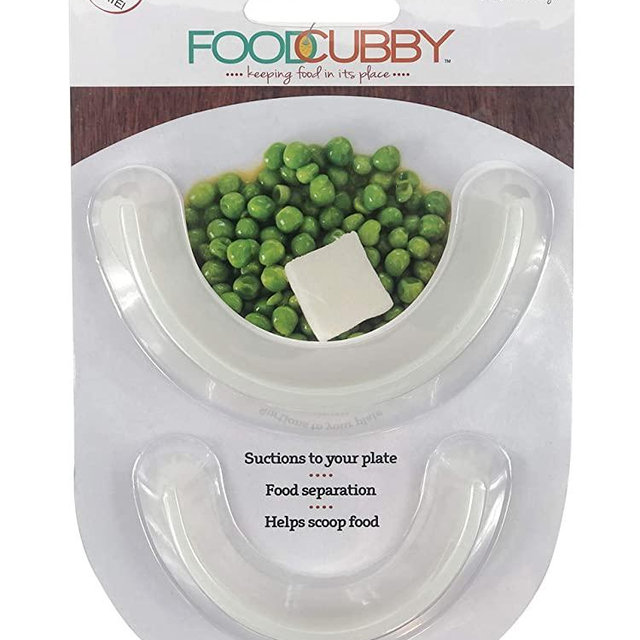 Food Cubby Plate Divider Clear 2 pack