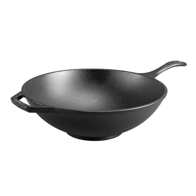 Lodge Chef Collection Seasoned Cast Iron Wok, 12"