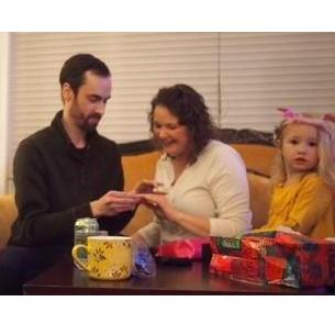 When Adam proposed it was with my family present. Paisley kept asking "Auntie Heather, help me with my backpack?" Having my family made the day very special.