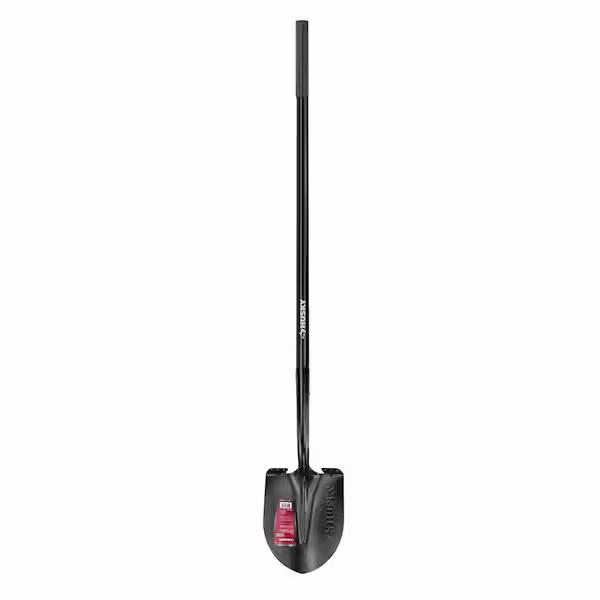 Husky 47 in. L Fiberglass Handle Carbon Steel Digging Shovel with Grip 77416-944