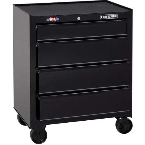 CRAFTSMAN 1000 Series 26.5-in W x 32.5-in H 4-Drawer Steel Rolling Tool Cabinet (Black)