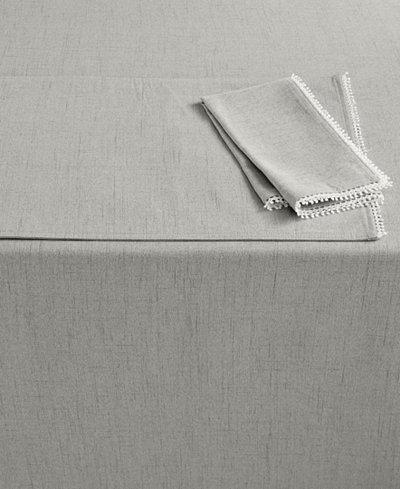 French Perle 60" x 102" Dove Gray Tablecloth