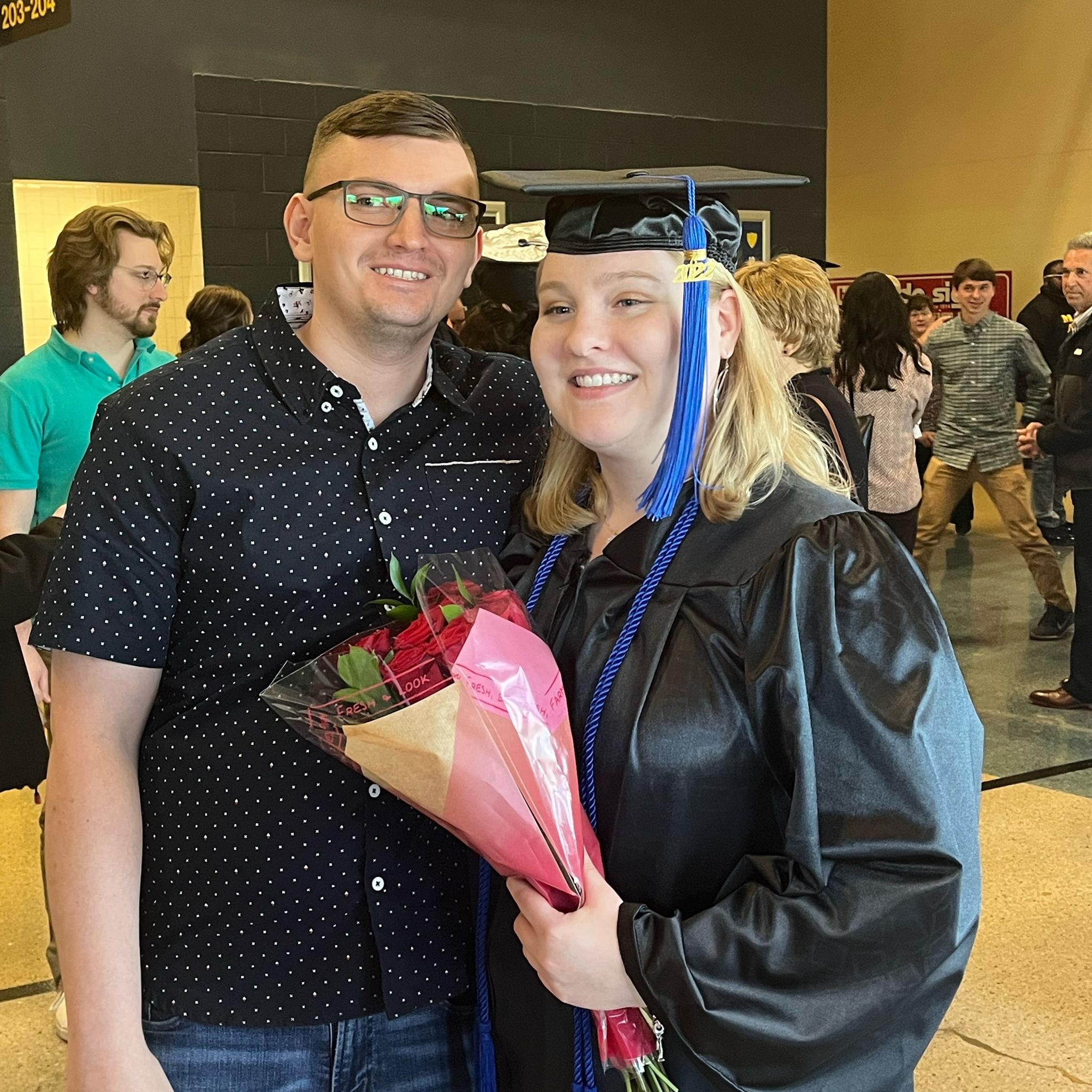 In May 2022 I graduated from the University of Toledo. This was also the day Brad asked me to move in with him! -Leah