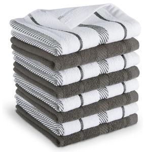 KitchenAid Dishcloth, 8 Pack (Charcoal Grey/White)