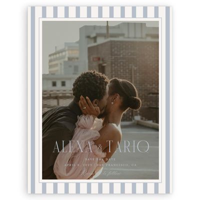 Dusty Blue Wedding Digital Save the Date - Azelie Photo