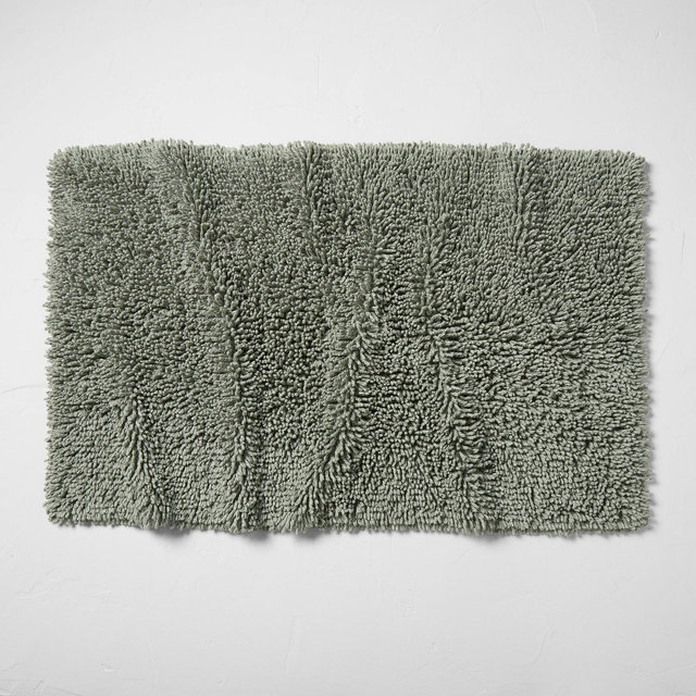 24"x40" Melange Looped Bath Rug Sage Green - Casaluna™