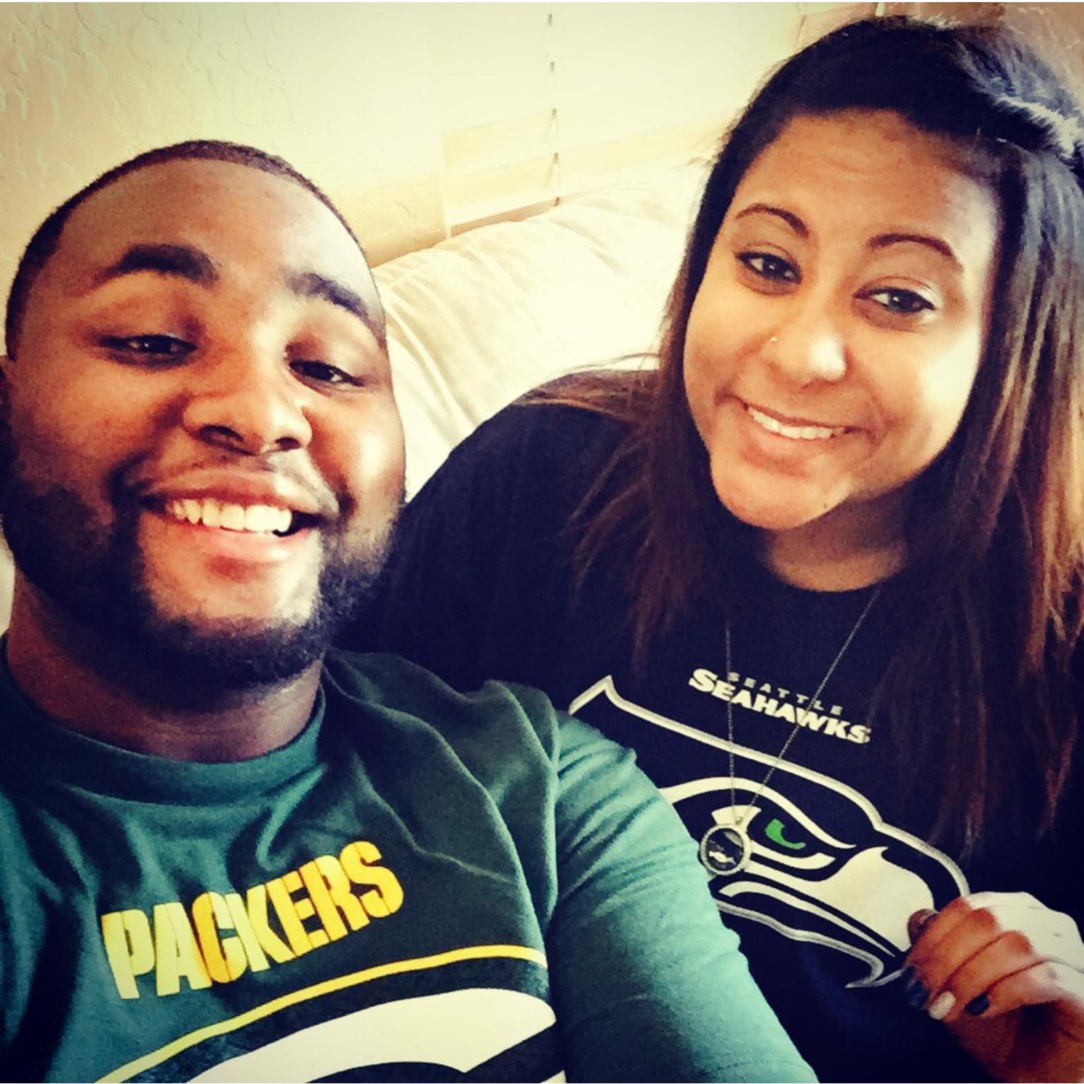 Our 3rd date and first of many Seahawks-Packers game together!