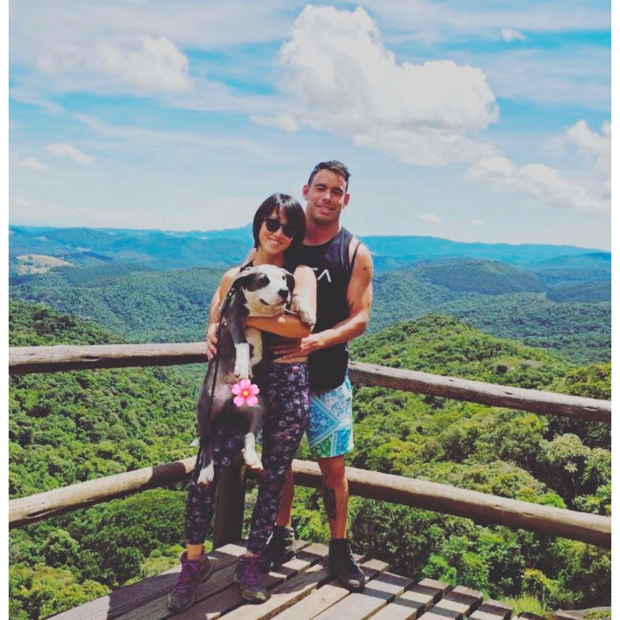 Our first family trip together in Monte Verde, with our son Tofu🐾, training him to be the ultimate hiking buddy! 🥾