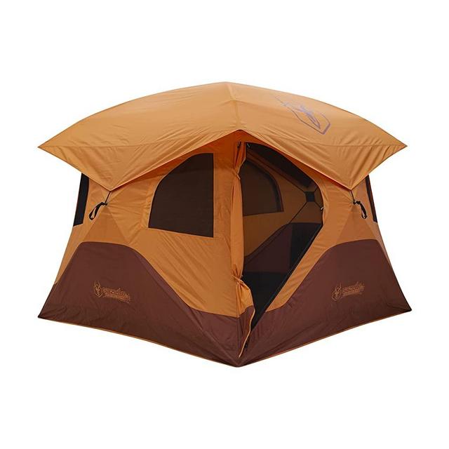 Gazelle T4 Overland Edition GT401SS Pop-Up Portable Camping Hub Tent, Easy Instant Set up in 90 Seconds, Sunset/Sedona Orange, 4-Person, Family, Overland