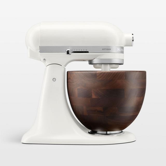 KitchenAid ® Artisan Series Porcelain White 5-Quart Tilt-Head Stand Mixer with Walnut Bowl