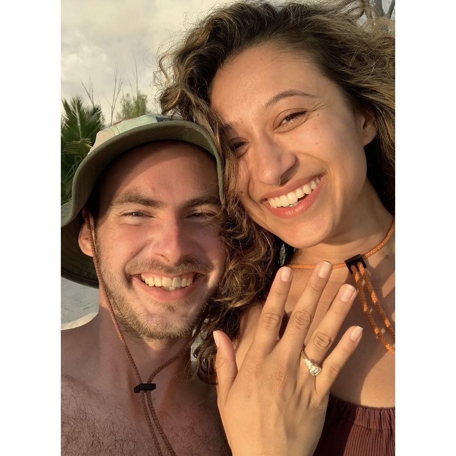 Stephen moved out to Hawaii a few months before Kiran. He proposed on our favorite beach the weekend she moved