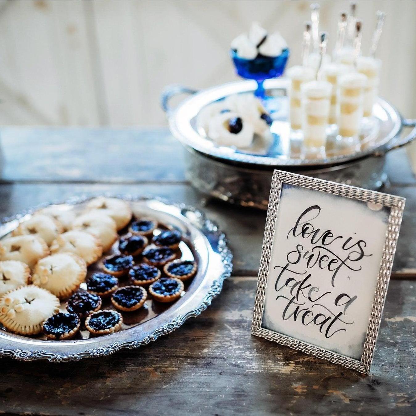 Dessert bar with varying types of dessert, not just cake!