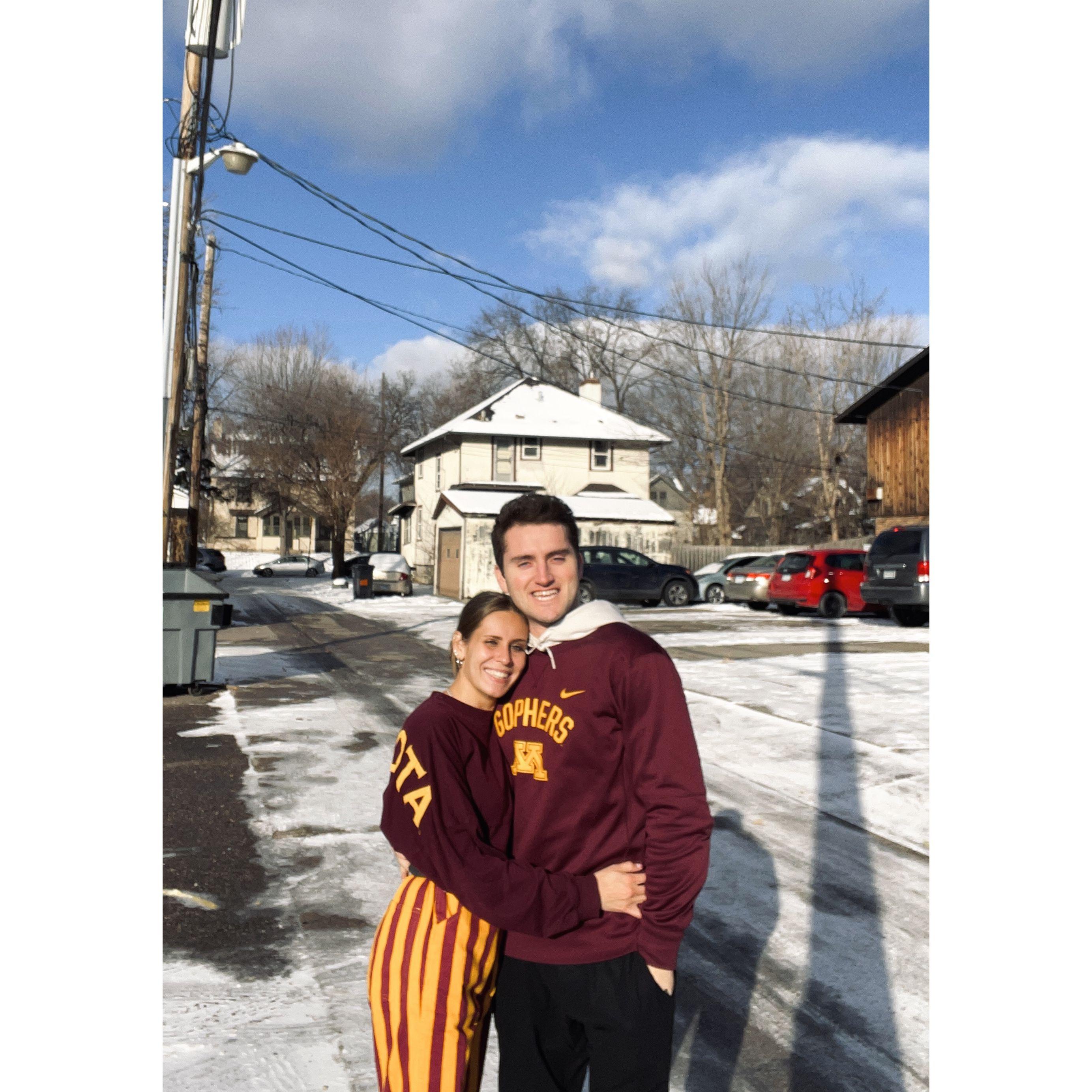 Our last gopher football game as students