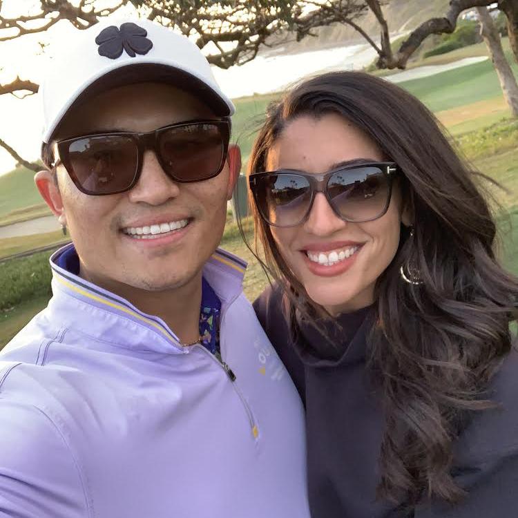 First time golfing for Sylvia!