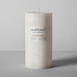 Pillar Candle (3"x6") - Sugared Birch - Hearth & Hand™ with Magnolia