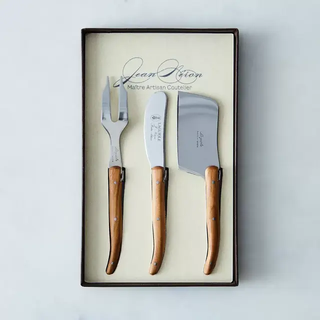 Olivewood Laguiole Cheese Knives (Set of 3)