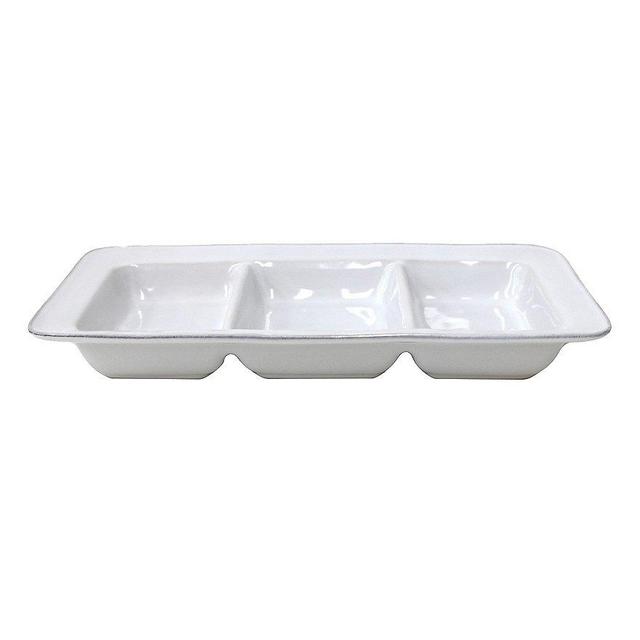 Noble Excellence Astoria Glazed Stoneware 3-Section Tray