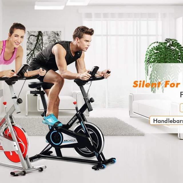 ANCHEER Indoor Cycling Bike, Smooth Quiet Belt Drive Indoor Exercise Bike (Model: ANCHEER-M6008)