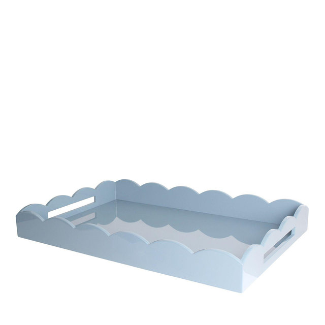 Addison Ross Large Lacquer Scalloped Tray, 26" x 17"
