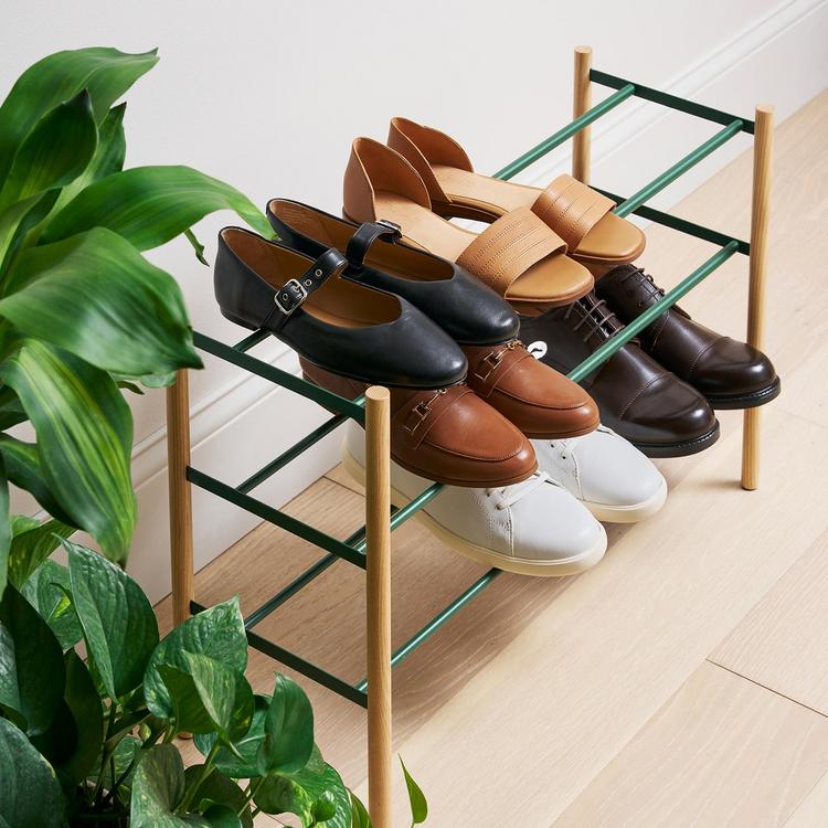 Yamazaki Home, Modern Expandable 3-Tier Shoe Rack | Zola