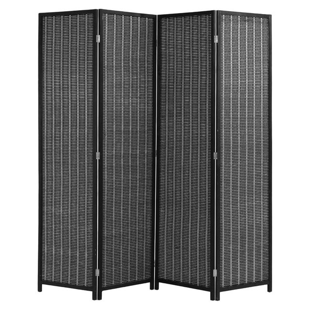 Bamboo Room Divider, 70.9" Privacy Screen Separating Divider Tall Freestanding Folding Partition Room dividers, Portable 4 Panel Room Dividers for Home Office Living Room,Black