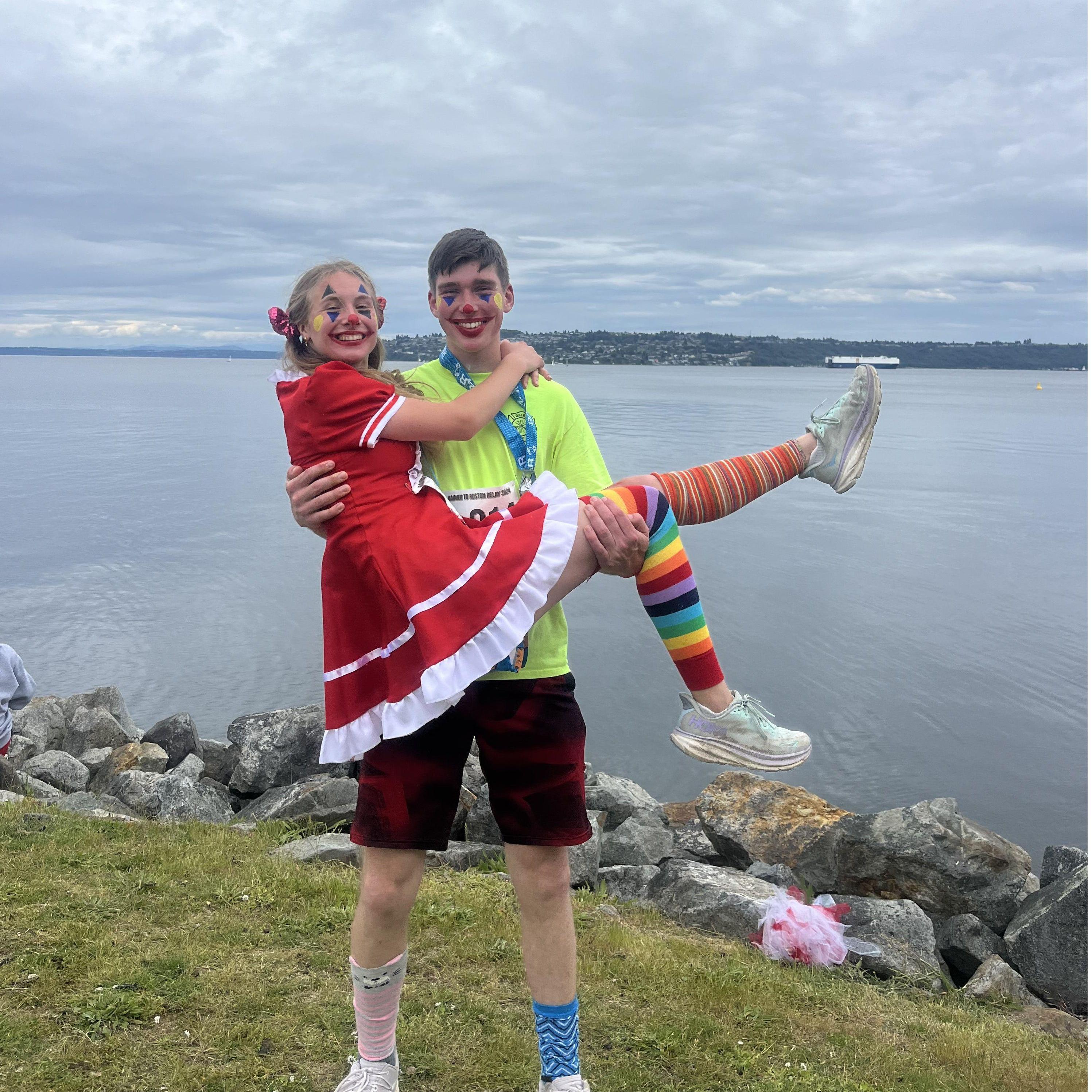 Rainier to Ruston 52-mile relay. Wilbur survived!