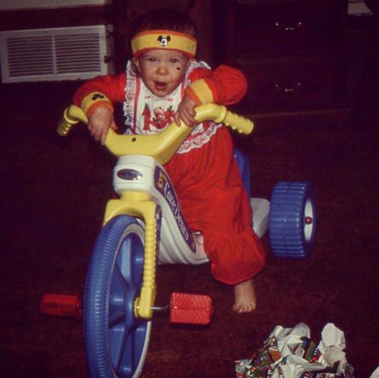 Laura, rockin’ a big wheeler not very long ago. 😜 Always one of the coolest of cousins!