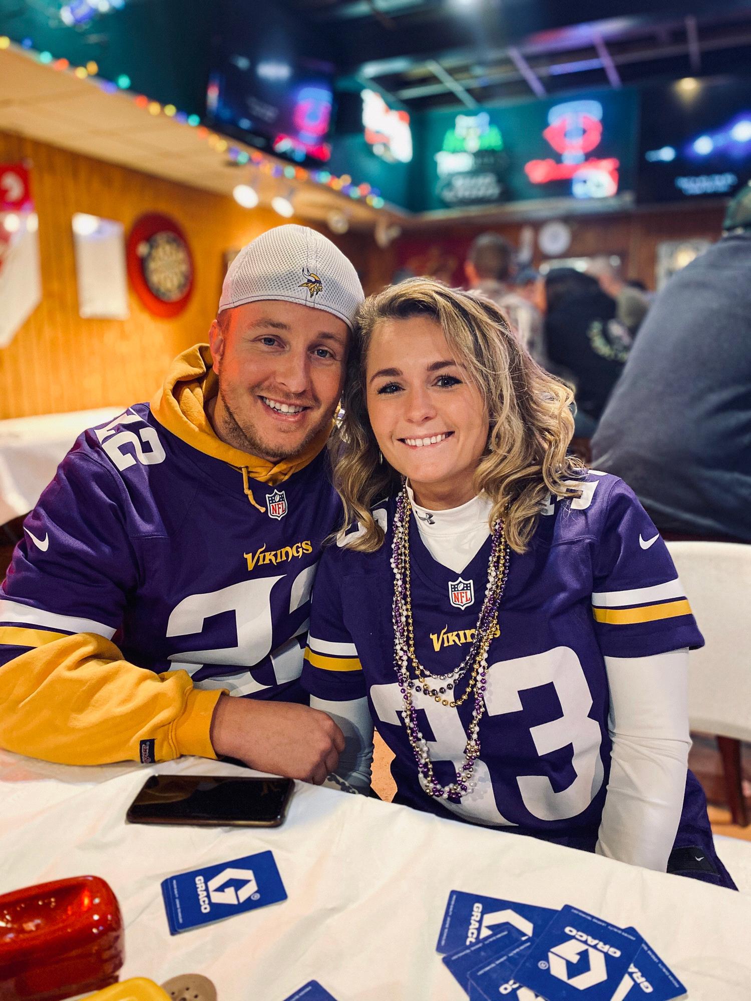 Vikings game in a bar. Our favorite past time.