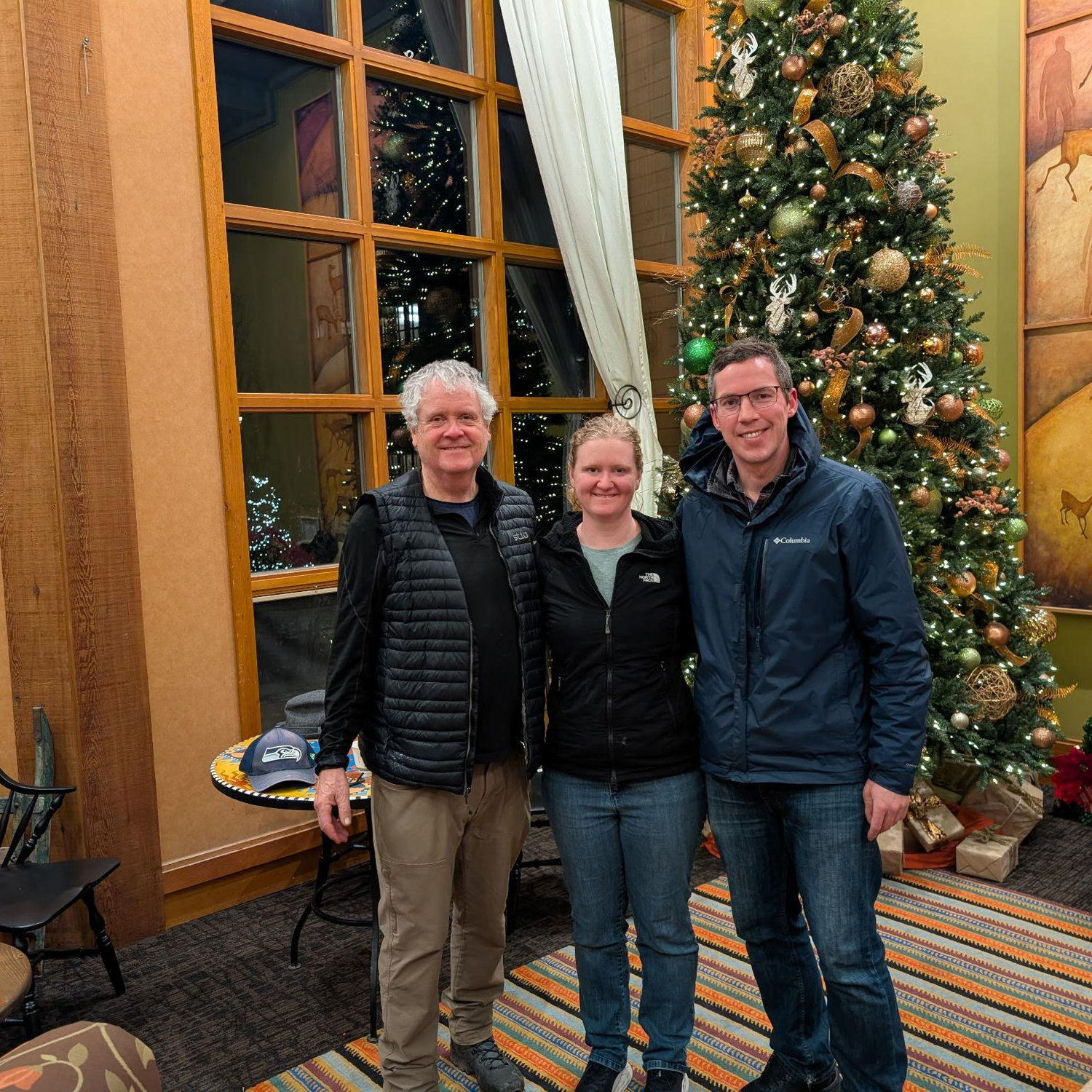 At Whistler with Kate's dad, Chris.
