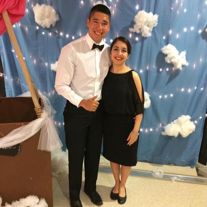 Celebrating Beverly's Aggie ring at the Ring Dance.