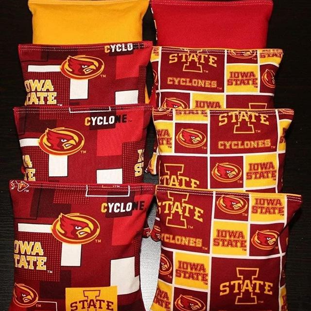 BackYardGamesUSA Iowa State Cornhole Bean Bags 8 ACA Regulation ISU Cyclones Toss Bags