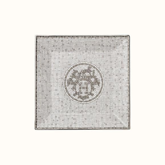 Hermes Mosaique au 24 Platinum Square Plate N.3