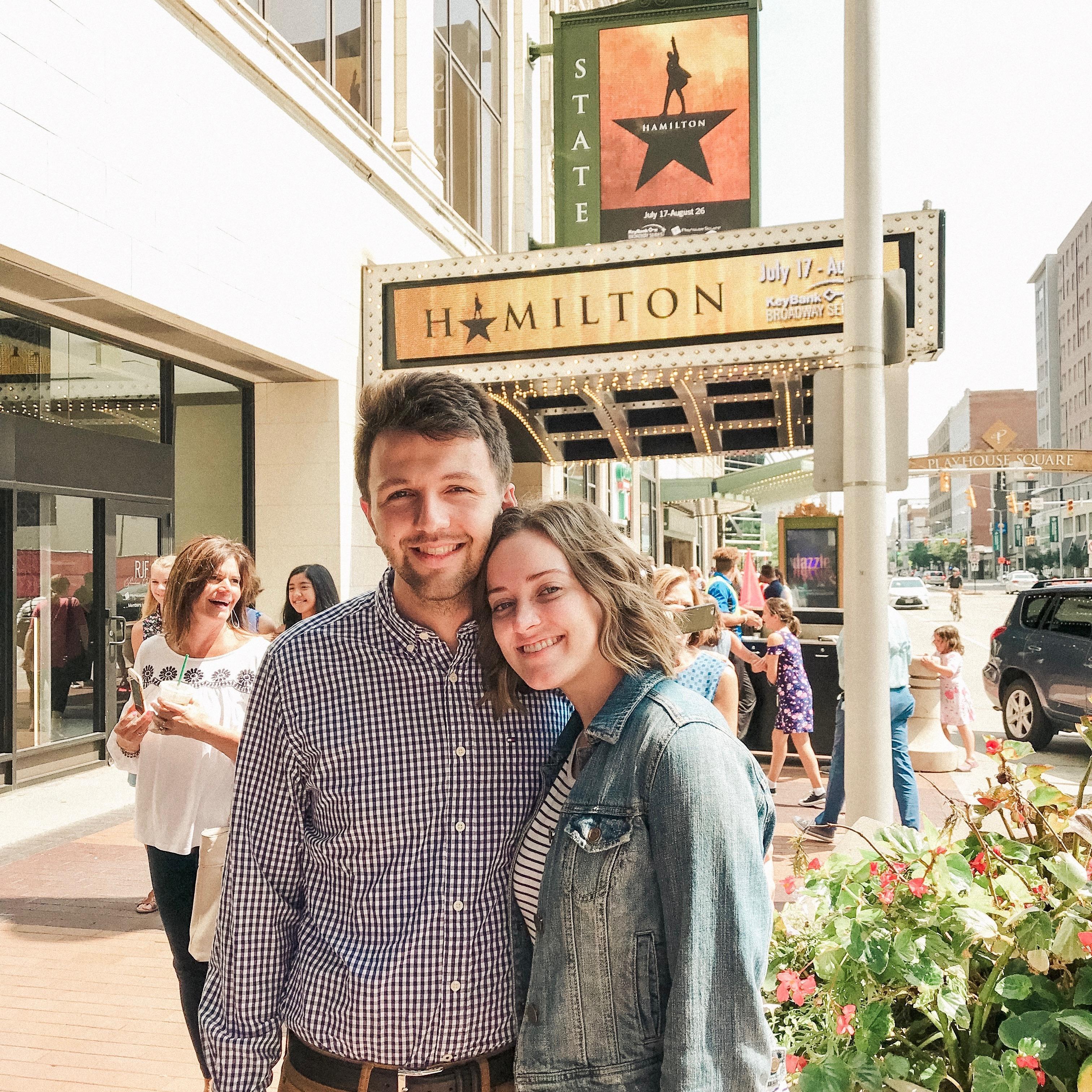 We enjoyed seeing Hamilton at Playhouse Square (Aug. 2018)