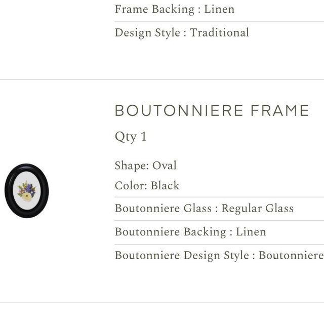 Boutonniere Frame