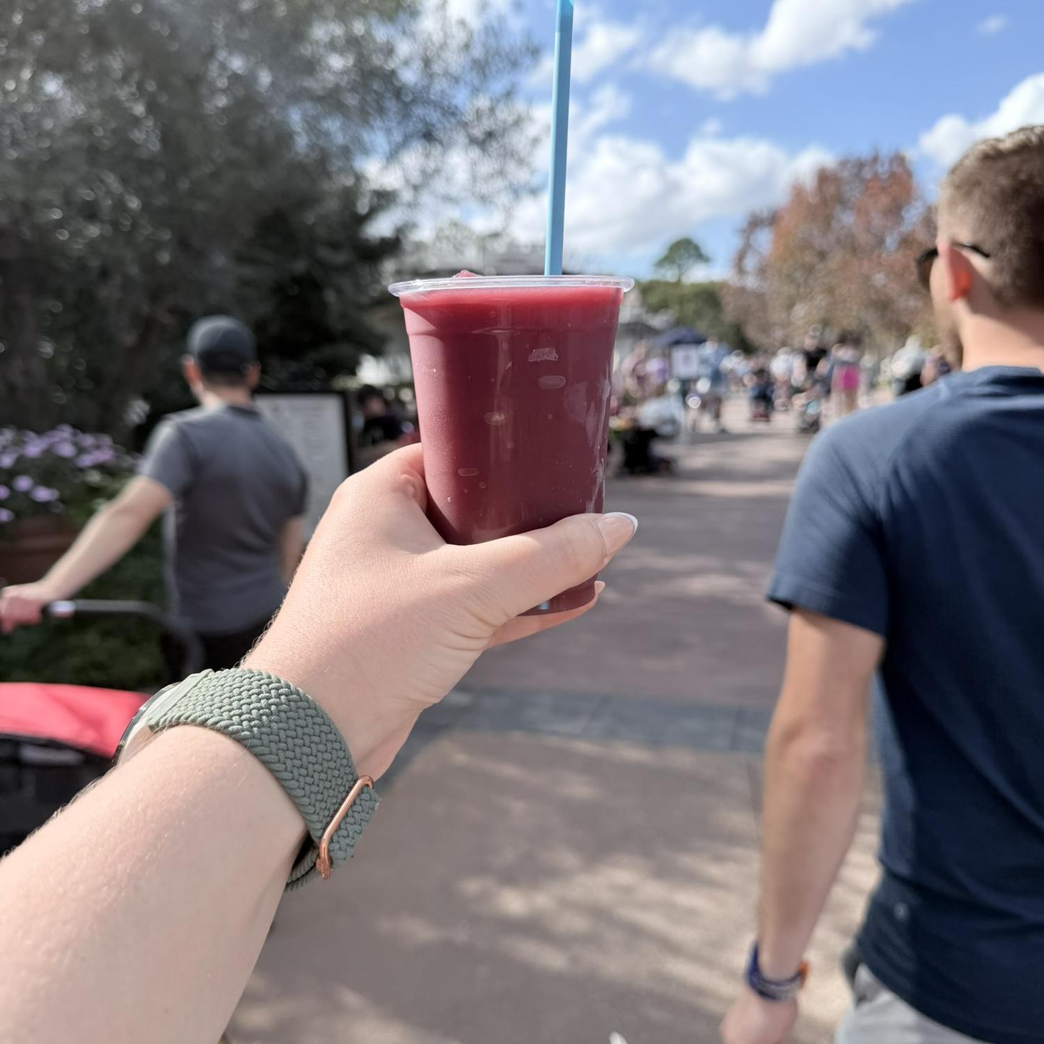 Frozen sangria with Robert—cheers!