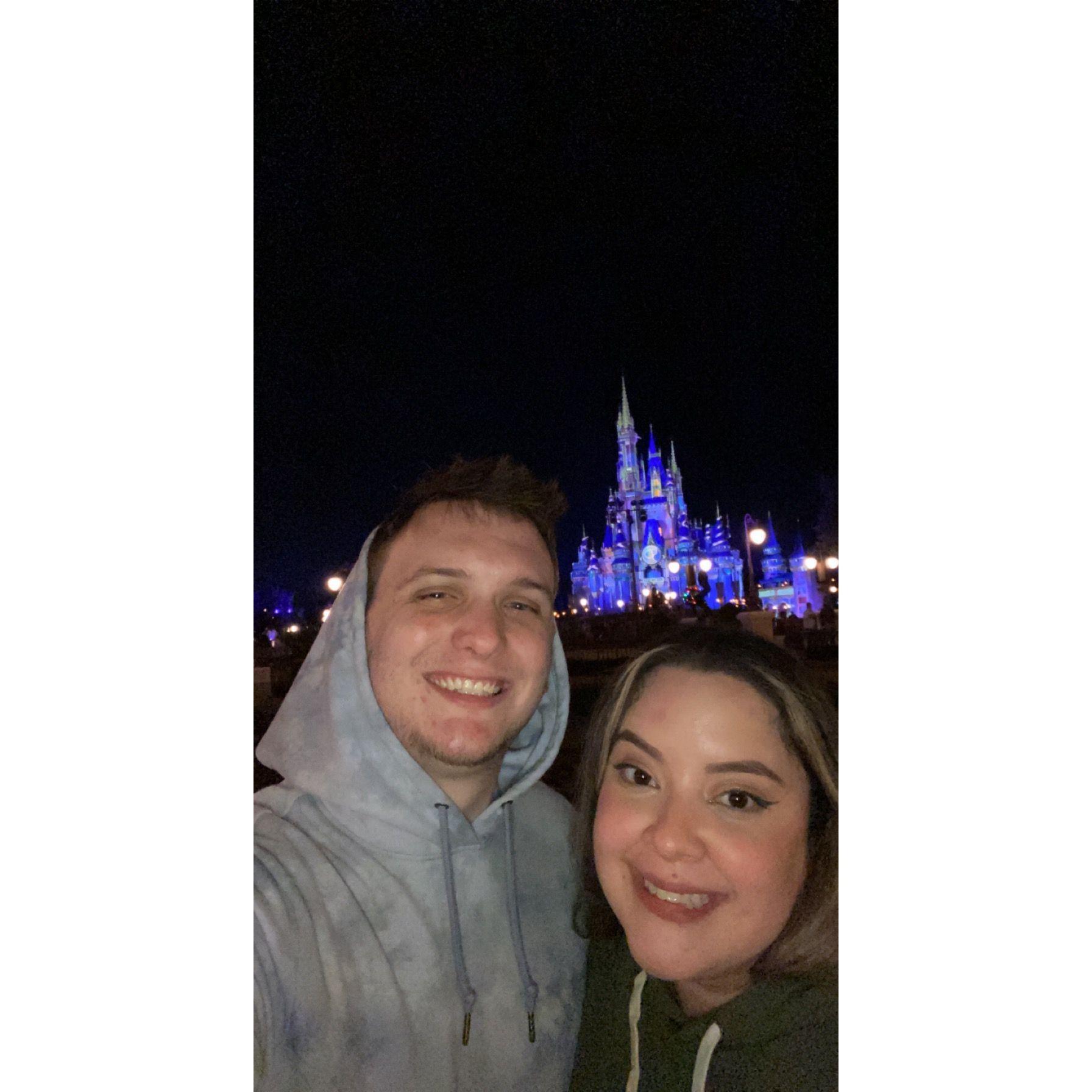 Us at Disney's Magic Kingdom for the first time