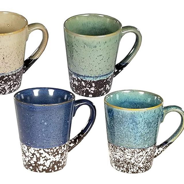 4 pc Multi Color 12 Oz Coffee Mug Set (Multi Color 3)