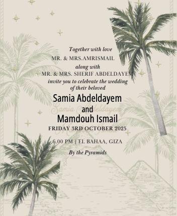 The Wedding Website of Mamdouh Ismail and Samia Abdeldayem