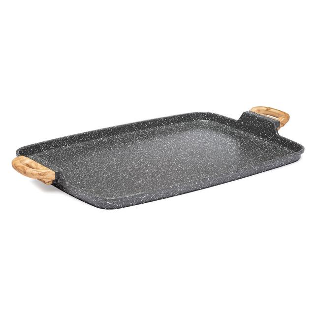 The Pioneer Woman Prairie Signature Cast Aluminum Double Griddle, Charcoal Speckle